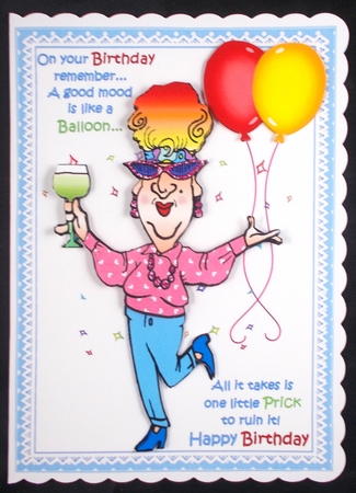 Edna and her birthday balloons  by Linda Short