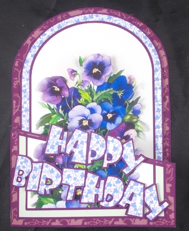 Cutaway Pansy Birthday by Linda Short