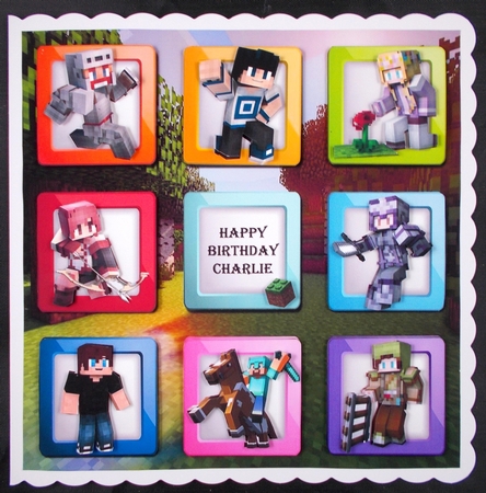 Minecraft Tile Card by Linda Short