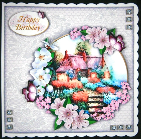 Spring Garland - Country Cottage by Linda Short