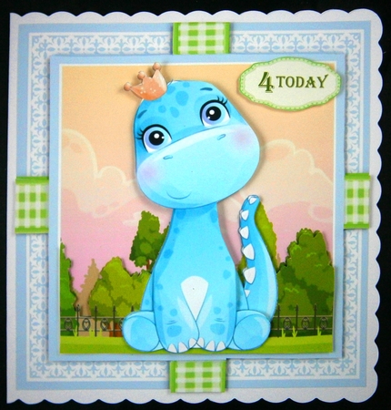 Gorgeous Birthday Dinosaur 8x8 Mini Kit by Linda Short