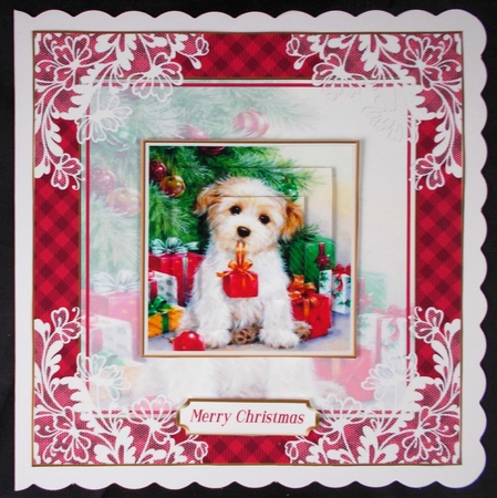 Presents under the Christmas Tree Lace Filigree Topper  by Linda Short