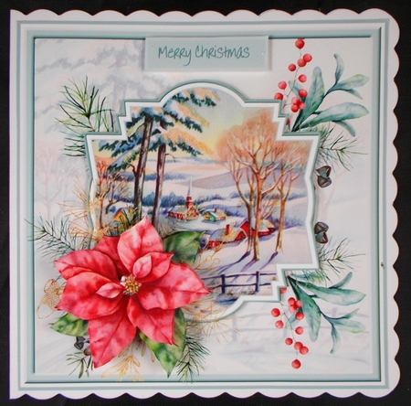 Church in the hamlet 7x7 card by Linda Short