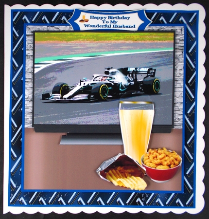 Watching Formula 1 Racing - 8x8 Mini Kit by Linda Short