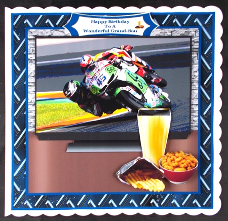 Watching Super Bike Racing - 8x8 Mini Kit by Linda Short