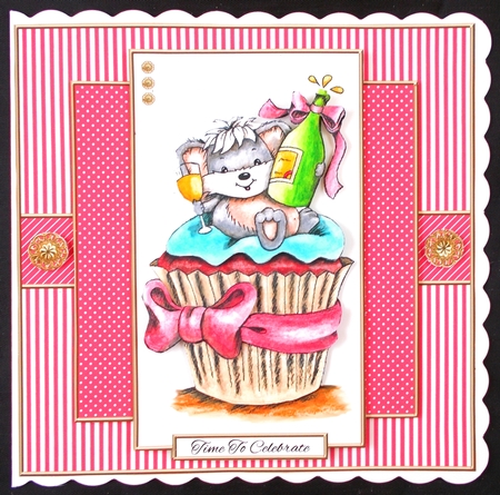 Cute Cupcake Birthday/Anniversary Topper by Linda Short