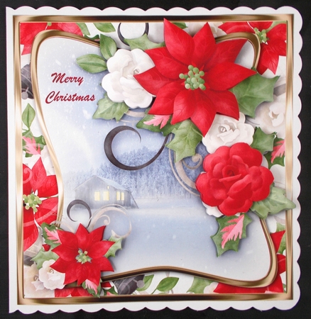 Cottage in the Snow - Decoupage Card Mini Kit by Linda Short