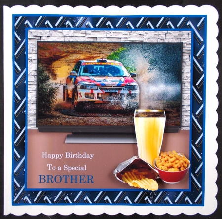 Watching Rally Car Racing - 8x8 Mini Kit by Linda Short
