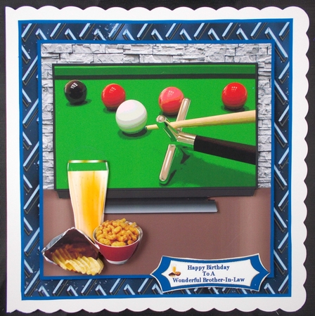 Watching The Snooker - 8x8 Mini Kit by Linda Short