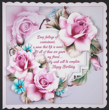 8x8 cool roses with verse mini kit by Linda Short