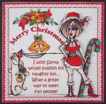 8x8 J.J wants Santas naughty list mini kit by Linda Short