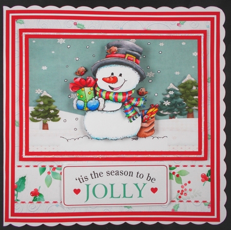 Frosty Tweets 7x7 approx card by Linda Short