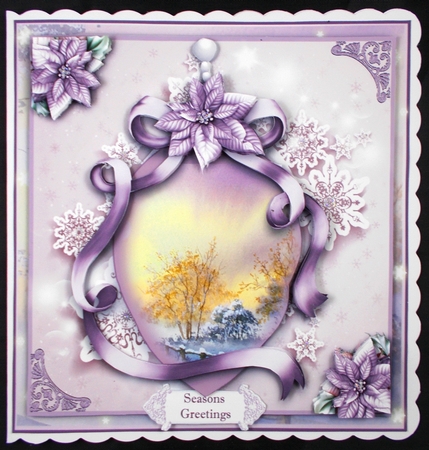 Winter Scene Bauble  by Linda Short