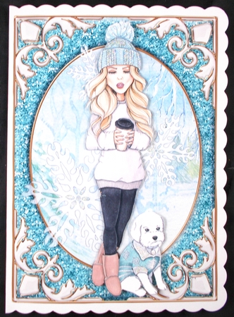 2 Christmas just a girl and her dog card fronts 1 by Linda Short