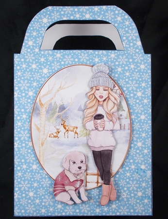 2 Christmas just a girl and her dog card fronts 1 by Linda Short