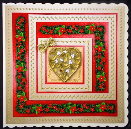 Golden Christmas - Mistletoe Heart by Linda Short