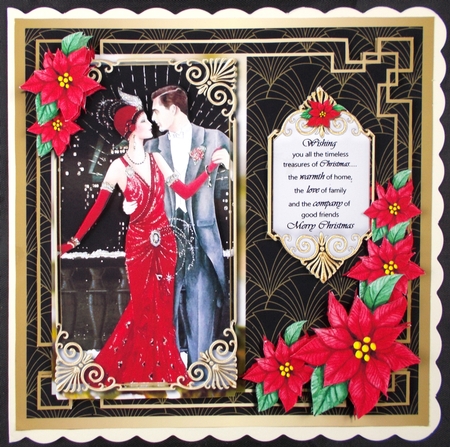 Art Deco Christmas Couple Mini Kit-2 by Linda Short