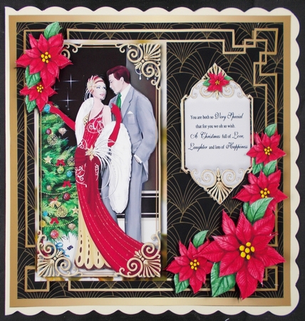 Art Deco Christmas Couple Mini Kit-4 by Linda Short