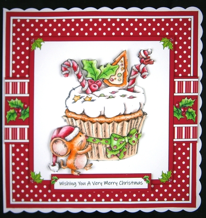 Cupcake Cuties Jolly Holiday Topper by Linda Short