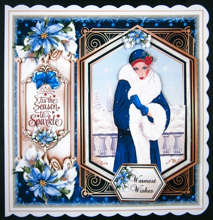 Art Deco Christmas 5 Mini Page Kit  by Linda Short