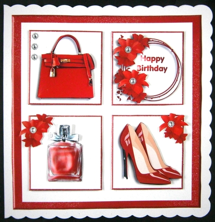Red Shoes, Handbag and Perfume by Linda Short