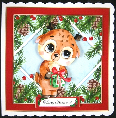 Cute Little Reindeer (Card Two) by Linda Short