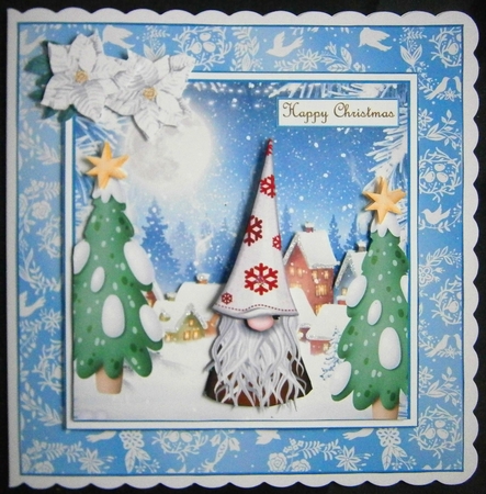Christmas Village Gnome 8x8ins Mini Kit 1 by Linda Short