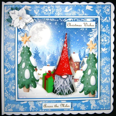 Christmas Village Gnome 8x8ins Mini Kit 2 by Linda Short