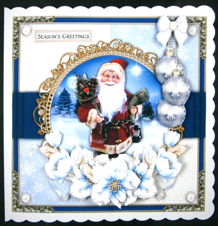 Blue Christmas Bumper Card Kit by Linda Short
