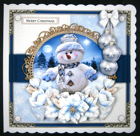 Blue Christmas Bumper Card Kit by Linda Short