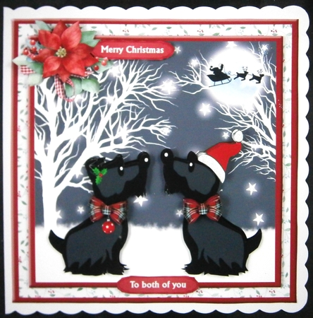 Scottie dogs christmas mini kit & decoupage by Linda Short