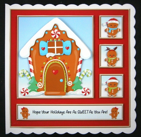 Cute Gingerbread Holiday Topper (Card One) by Linda Short