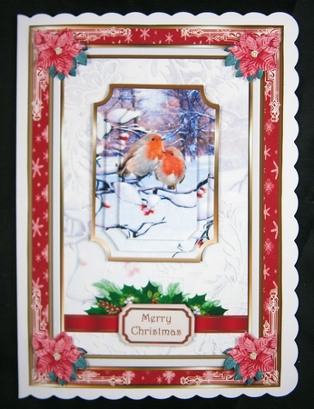 Christmas Robins in the Snow Topper 1 by Linda Short