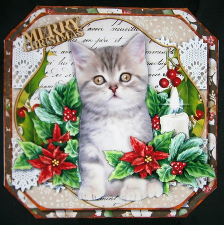 Cute Christmas Kitten Mini Kit by Linda Short
