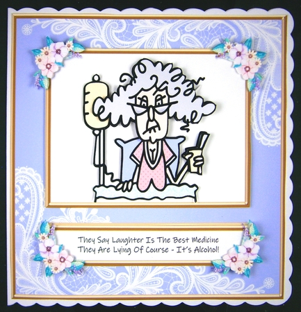 Stella - Funny Get Well Topper (Purple) by Linda Short