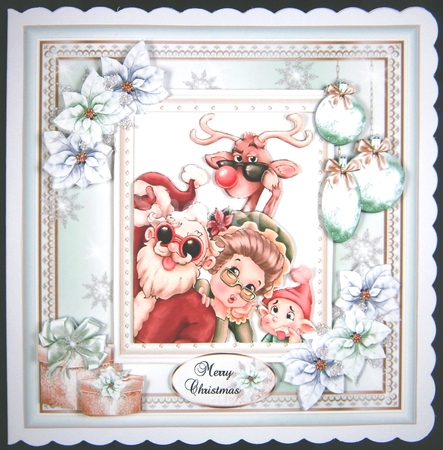 Santa Family Selfie Mini Page Kit by Linda Short