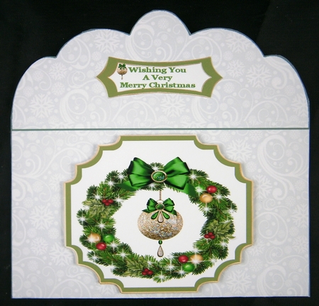 Beautiful Christmas Bauble Wreath - Money Wallet by Linda Short
