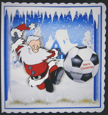 Santa Plays Footie by Linda Short