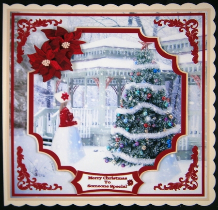 Gazing At The Christmas Tree - 8x8 Mini Kit by Linda Short
