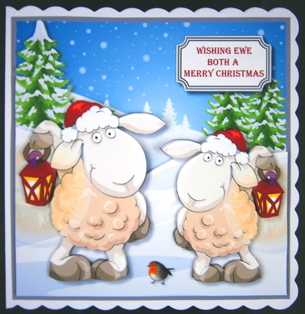 Merry Christmas 2 Ewes by Linda Short
