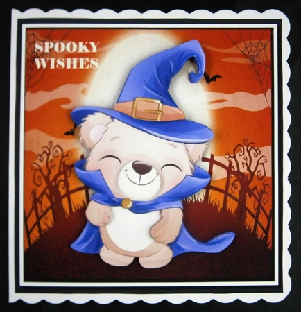 Spooky Witch Bear 7x7 by Linda Short