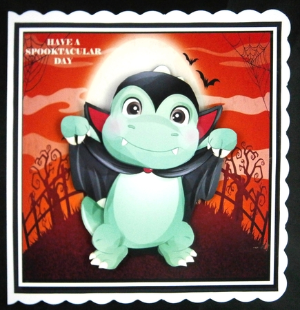 Spooky Vampire Dinosaur  7x7 by Linda Short