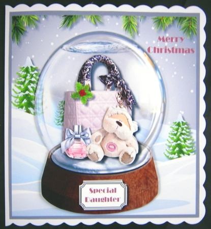 Girly Christmas Gifts Snow Globe by Linda Short