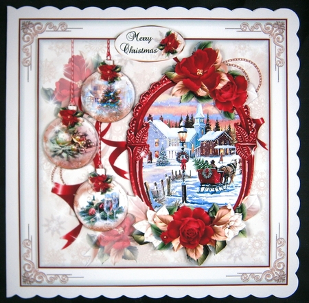 Floral Scenic Christmas 6 Mini Page Kit by Linda Short