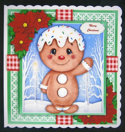 Ginger Bread Man  8x8 Mini Kit by Linda Short