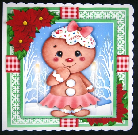 Ginger Bread With Bow & Tutu  8x8 Mini Kit by Linda Short