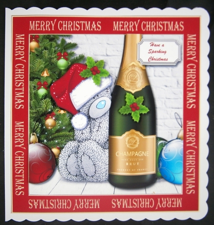 Tatty Teddy Christmas Champagne by Linda Short