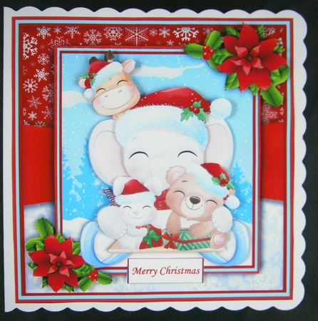 Elephant & Friends Sledging 8x8 Mini Kit by Linda Short