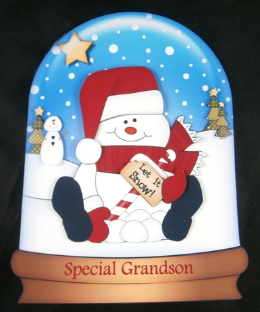 3D Shaped Christmas Snow Globe Card Kit - Snowman Oli wants it to Snow! by Linda Short