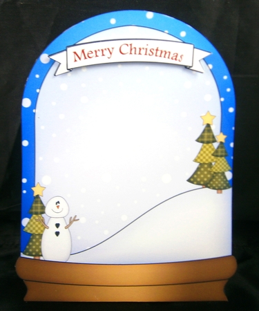 3D Shaped Christmas Snow Globe Card Kit - Snowman Oli wants it to Snow! by Linda Short